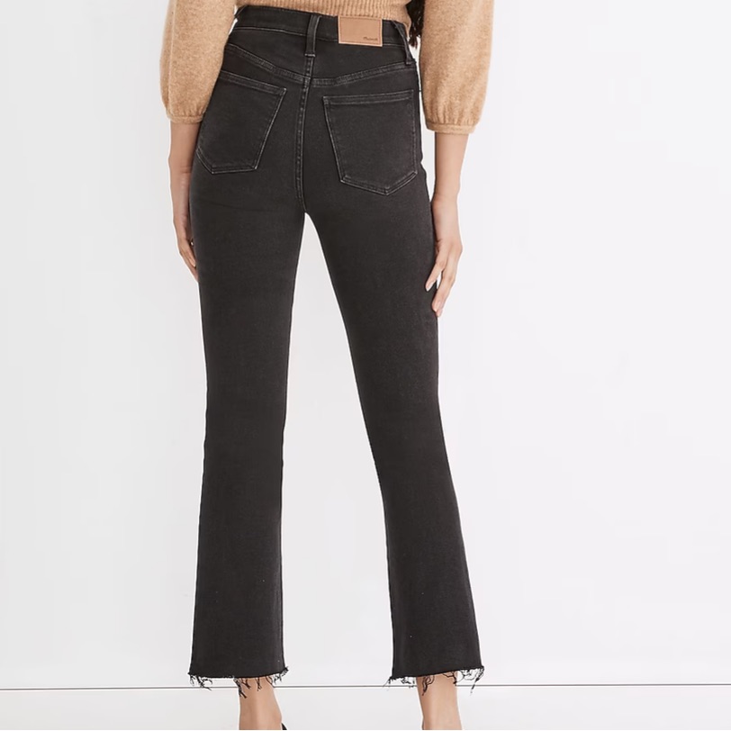 Madewell Demi Cali Boot Cut Jeans In Black